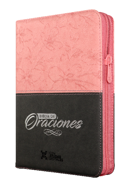 Biblia de Estudio Oraciones Reina Valera 1960 Mediana Letra Grande Imitación Piel Rosa Código QR [RVR056cZLGPJR]