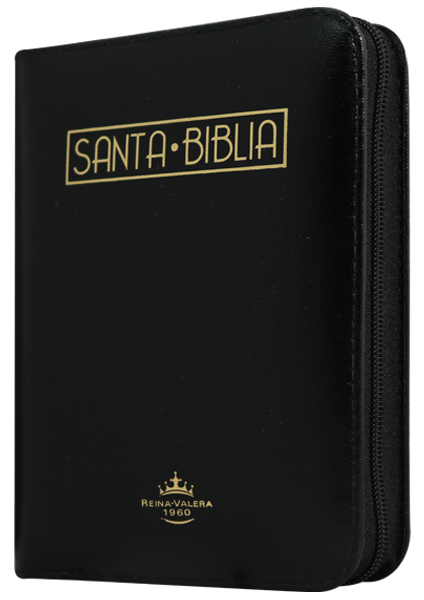 Biblia Reina Valera 1960 Bolsillo Letra Chica Imitación Piel Negro QR [RVR025cZLMa PJR]