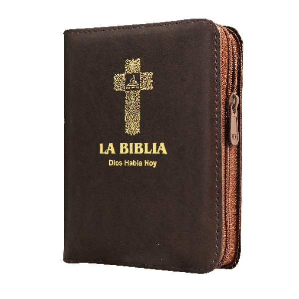 Biblia Dios Habla Hoy Bolsillo Letra Chica Imitación Piel Café [DHH025KZ]