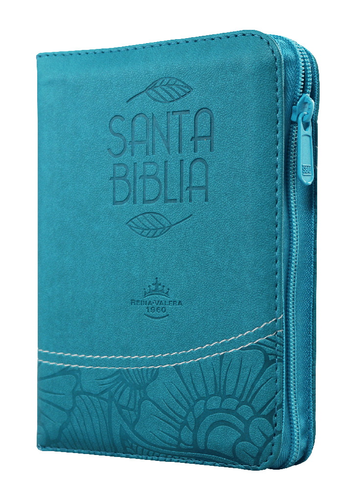 Biblia Reina Valera 1960 Bolsillo Letra Chica Imitación Piel Azul QR [RVR026cZTILM PJR]