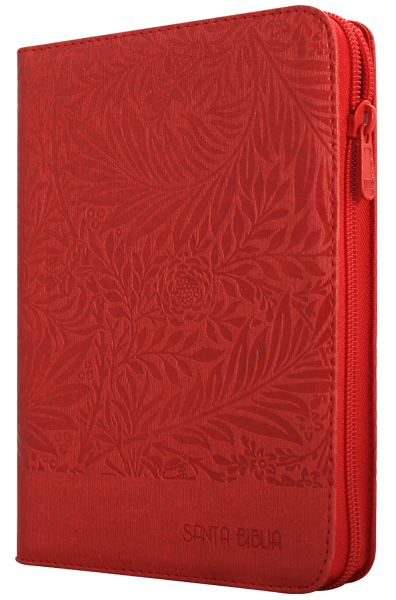 Biblia Reina Valera 1960 Mediana Letra Grande Imitación Piel Rojo Hojitas QR [RVR056cZTILG PJR]