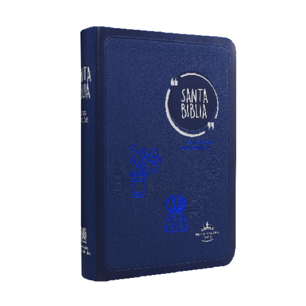 Biblia Reina Valera 1960 Chica Letra Grande Imitación Piel Azul [RVR045cLG GA]