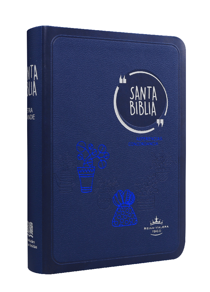 Biblia Reina Valera 1960 Chica Letra Grande Imitación Piel Azul [RVR045cLG GA]