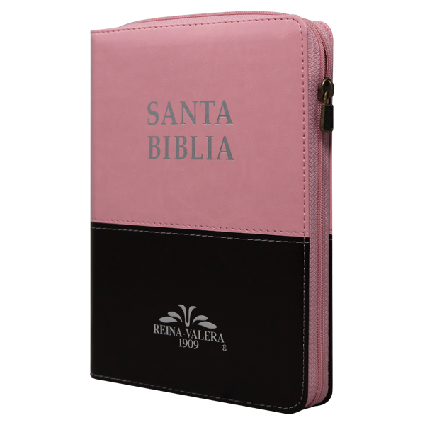 Biblia Reina Valera 1909 Mediana Rosa/Café [VR055ZTI]