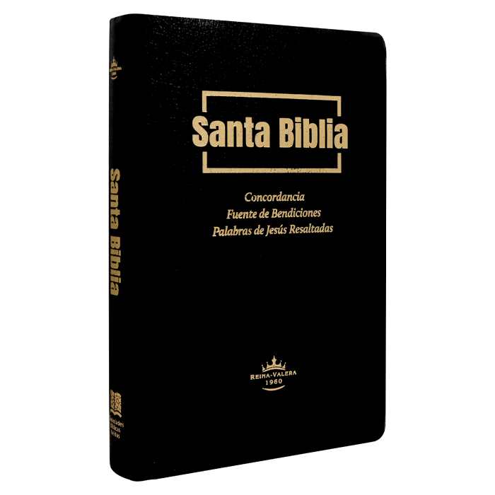 Biblia Fuente de Bendiciones Reina Valera 1960 Mediana Letra Mediana Imitación Piel Negra [RVR.65uecFBPJR]