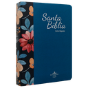 Biblia Reina Valera 1960 Mediana Letra Gigante Tapa Semiflexible Azul Flores [RVR.61ecLGiPJR]