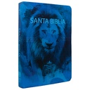 Biblia Reina Valera 1960 Mediana Letra Gigante Tapa Semiflexible León Azul [RVR.61cLGPJR]