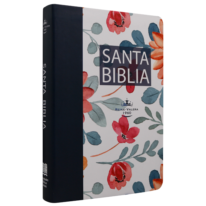 Biblia Reina Valera 1960 Mediana Letra Grande Tapa Semiflexible Flores [RVR.61cLGPJR]