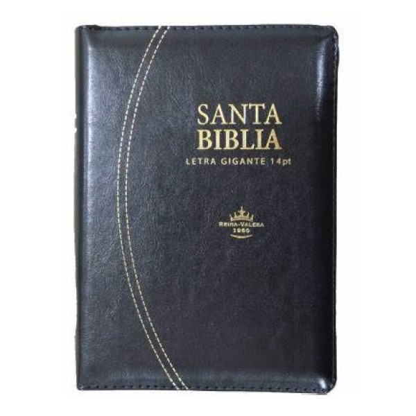 Biblia Reina Valera 1960 Mediana Letra Gigante Imitación Piel Negro [RVR066cLSGiPJRZTI]