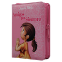 Biblia Amigos por Siempre Reina Valera 1960 Bolsillo Letra Mediana Vinil Acolchada Rosa Infantil [RVR022cPZ]