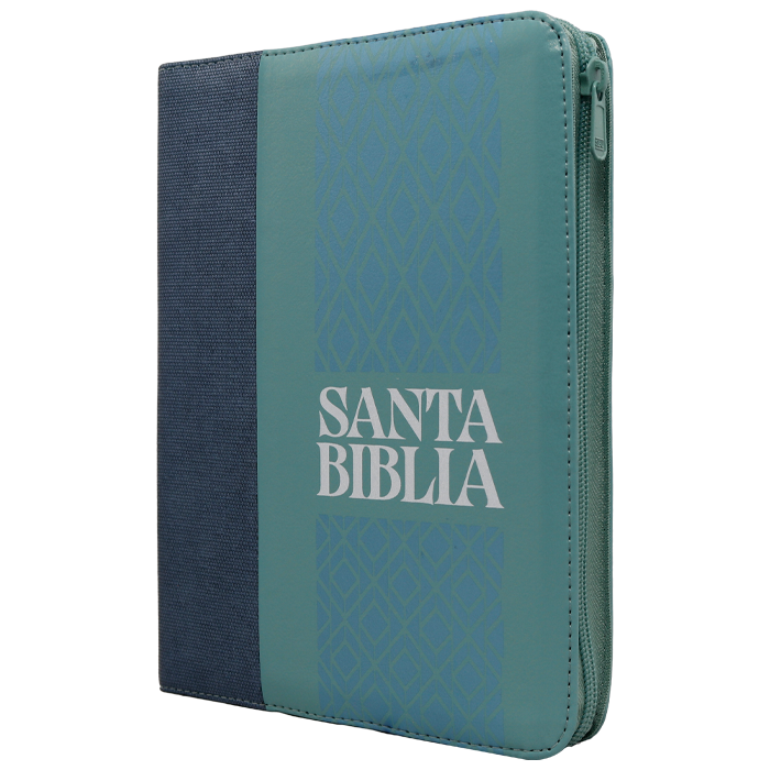 Biblia Reina Valera 1960 Grande Letra Grande Imitación Piel Azul Menta Código QR [RVR086cZLGiPJR]