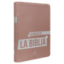 Biblia de estudio La Mujer en la Biblia Reina Valera 1960 Mediana Letra Grande BM Imitación Piel Rosa Oro [RVR066c]