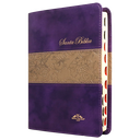 Biblia Reina Valera 1909 Mediana Letra Mediana Imitación Piel Morado Duotono [VR055TI]