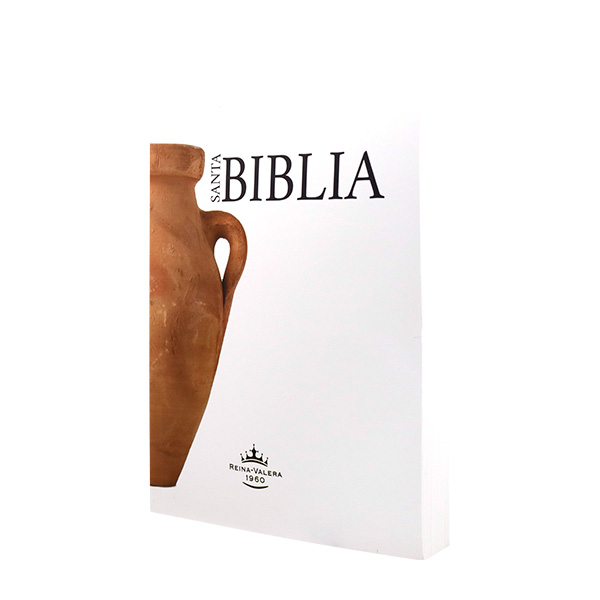 Biblia Reina Valera 1960 Mediana Letra Grande Rústica Blanca Cántaro [RVR060cLM]