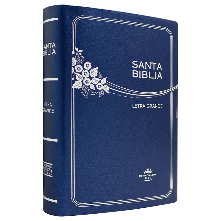 Biblia Reina Valera 1960 Mediana Letra Grande Vinil Azul [RVR062CLG]