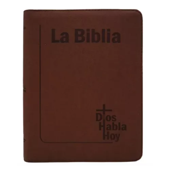 Biblia Dios Habla Hoy Grande Letra Gigante Imitación Piel Café Código QR [DHH085DKZLGi] 