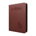 Biblia Dios Habla Hoy Grande Letra Gigante Imitación Piel Café Código QR [DHH085DKZLGi] 