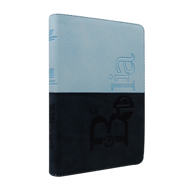 Biblia Traducción Lenguaje Actual Mediana Letra Grande Imitación piel Azul oscuro azul claro [TLA066LGPJR] 