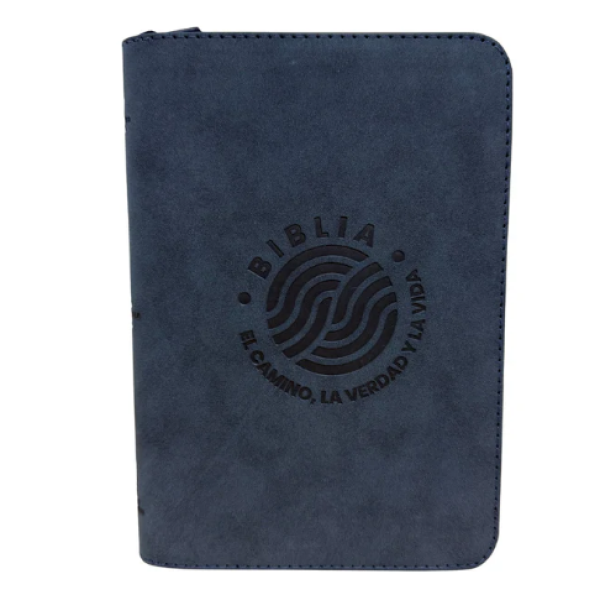 Biblia El Camino La Verdad y La Vida Reina Valera 1960 Mediana Letra Grande Imitación Piel Azul Código QR [RVR066LGZPJR] 