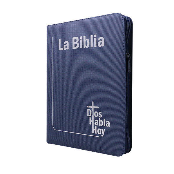 Biblia Dios Habla Hoy Grande Letra Gigante Imitación Piel Azul QR [DHH085DKZLGia] 
