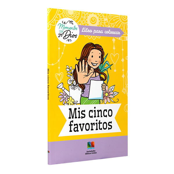 Libro infantil para colorear Mis cinco favoritos  