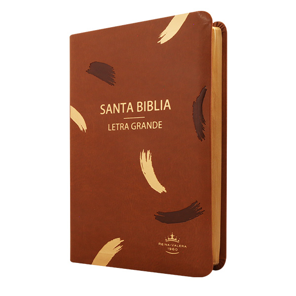 Biblia Reina Valera 1960 Mediana Letra Grande Imitación Piel Café [RVR065CLG WS] 