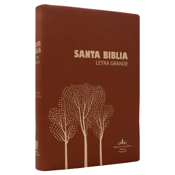 Biblia Reina Valera 1960 Mediana Letra Grande Vinil Árboles Café [RVR062CLG PT] 