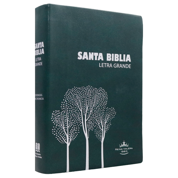 Biblia Reina Valera 1960 Mediana Letra Grande Vinil Árboles Verde [RVR062CLG PT] 