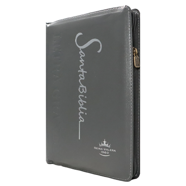 Biblia Reina Valera 1960 Mediana Letra Grande Imitación Piel Gris [RVR065cZLG PE] 