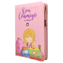 Biblia Infantil Ora Conmigo Traducción Lenguaje Actual Mediana Letra Grande Imitación Piel Rosa [TLA.66LGPZPJR] 