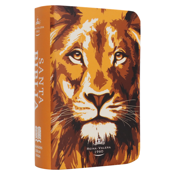 Biblia Reina Valera 1960 Mini Bolsillo Letra Chica Tapa Semiflexible León Dorado [RVR.11cPJR] 