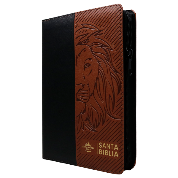 Biblia Reina Valera 1960 Mediana Letra Gigante Imitación Piel León Azul/Marrón [RVR066cLGiPJRZTI] 