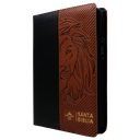 Biblia Reina Valera 1960 Mediana Letra Gigante Imitación Piel León Azul/Marrón [RVR066cLGiPJRZTI] 