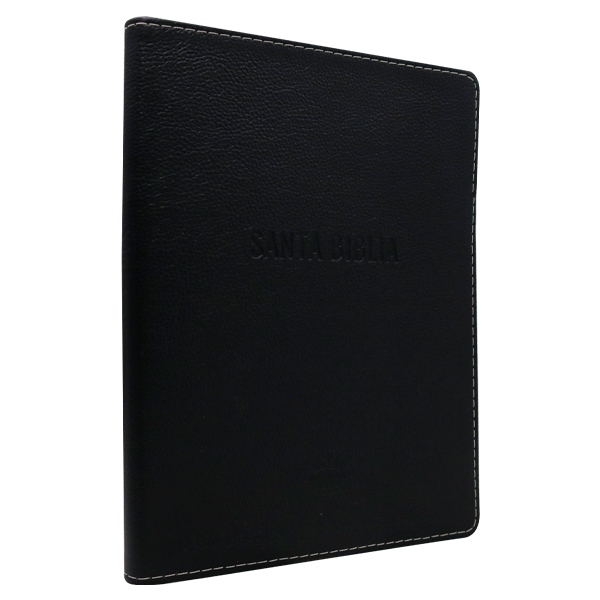 Biblia Reina Valera 1960 Grande Letra Mediana Piel Slim con margen Negro [RVR.89cFBPJR]  