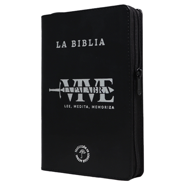 Biblia Vive la Palabra Traducción Lenguaje Actual Mediana Letra Grande Imitación Piel Negro [TLA66LGZTPJR] 