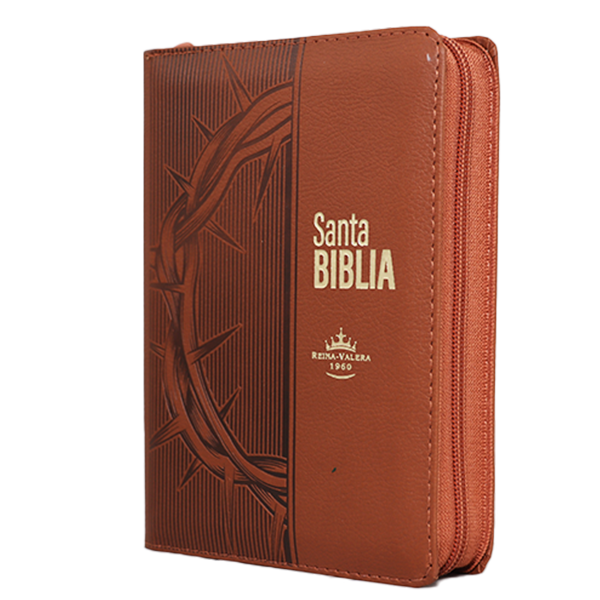 Biblia Reina Valera 1960 Chica Letra Grande Imitación Piel Marrón Corona [RVR046ZTILGPJR] 