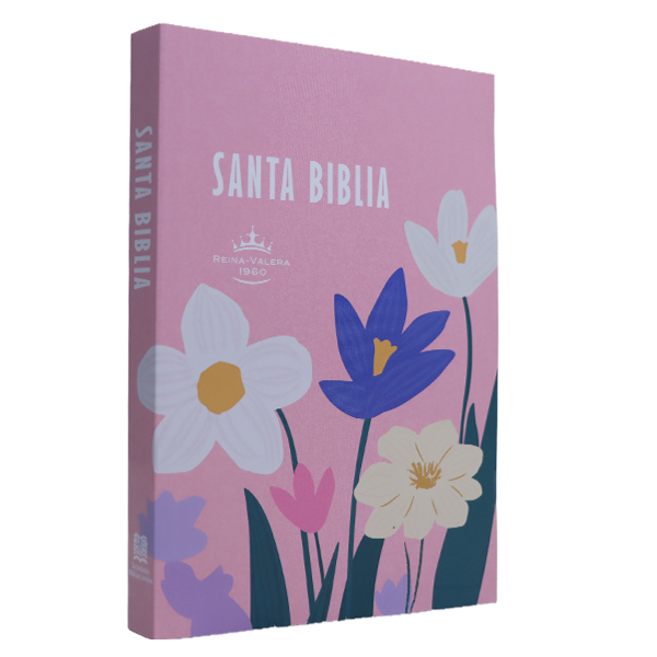 Biblia Reina Valera 1960 Chica Letra Chica Rústica Flores Rosa RVR040e DF 