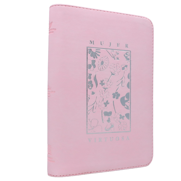 Biblia Mujer Virtuosa Reina Valera 1960 Mediana Letra Grande Imitación Piel Rosa Cierre PJR [RVR066ZLGPJR] 