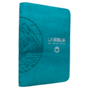 Biblia Oraciones Traducción Lenguaje Actual Mediana Letra Grande Imitación Piel Azul Turquesa Cierre PJR [TLA066ZLGPJR]  