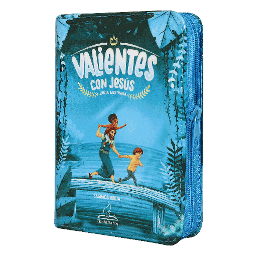 [9789587453423] Biblia Infantil Valientes con Jesús Dios Habla Hoy Chica Letra Chica Vinil Azul [DHH42DKZ]