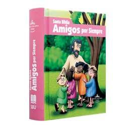 [9781598777178] Biblia Infantil Amigos por Siempre Reina Valera 1960 Tamaño Bolsillo Letra Mediana Tapa Dura Rosa [RVR023c]