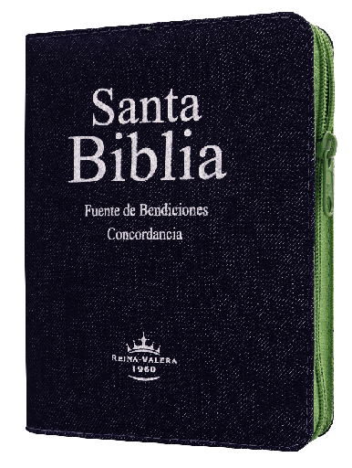 [7898521818203] Biblia Fuente de Bendiciones Reina Valera 1960 Chica Letra Mediana Mezclilla Verde [RVR044cLMFBJZTI]