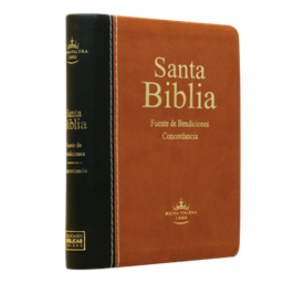 [7898521818258] Biblia Fuente de Bendiciones Reina Valera 1960 Chica Letra Mediana Imitación Piel Marrón Negro [RVR045cFB]