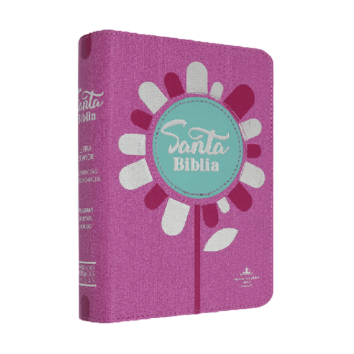 [9788941296669] Biblia Reina Valera 1960 Chica Letra Mediana Imitación Piel Rosa Flor [RVR045CLGPJR]