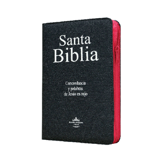 [7899938401156] Biblia Reina Valera 1960 Mediana Letra Grande Mezclilla Rosa [RVR064CLGPJRZTIA]