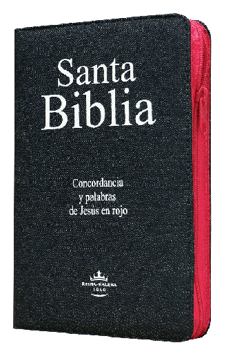 [7899938401156] Biblia Reina Valera 1960 Mediana Letra Grande Mezclilla Rosa [RVR064CLGPJRZTIA]