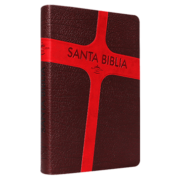 [9781598771978] Biblia Reina Valera 1960 Mediana Letra Grande Imitación Piel Marrón/Rojo Cruz [RVR065cLGPJR]