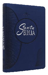 [7898521806453] Biblia Reina Valera 1960 Mediana Letra Grande Imitación Piel Azul [RVR065cLGPJR]