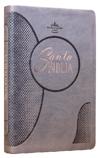 [7898521808549] Biblia Reina Valera 1960 Mediana Letra Grande Imitación Piel Gris [RVR065cLGPJR]