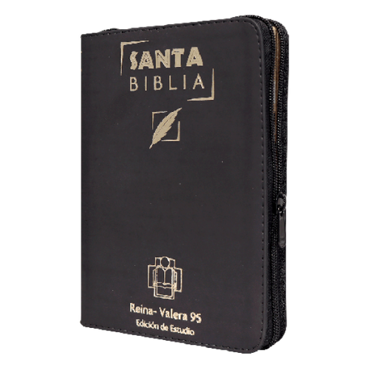 [9789587453553] Biblia de Estudio Reina Valera 1995 Mediana Letra Chica Imitación Piel Negro [RVR95055EEZTI]